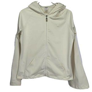 So Sporty Hooded Full Zip Jacket Size L Cream